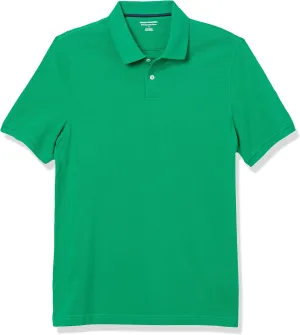 Amazon Essentials Men's Polo Shirts Short Sleeve, Slim-Fit Cotton Pique