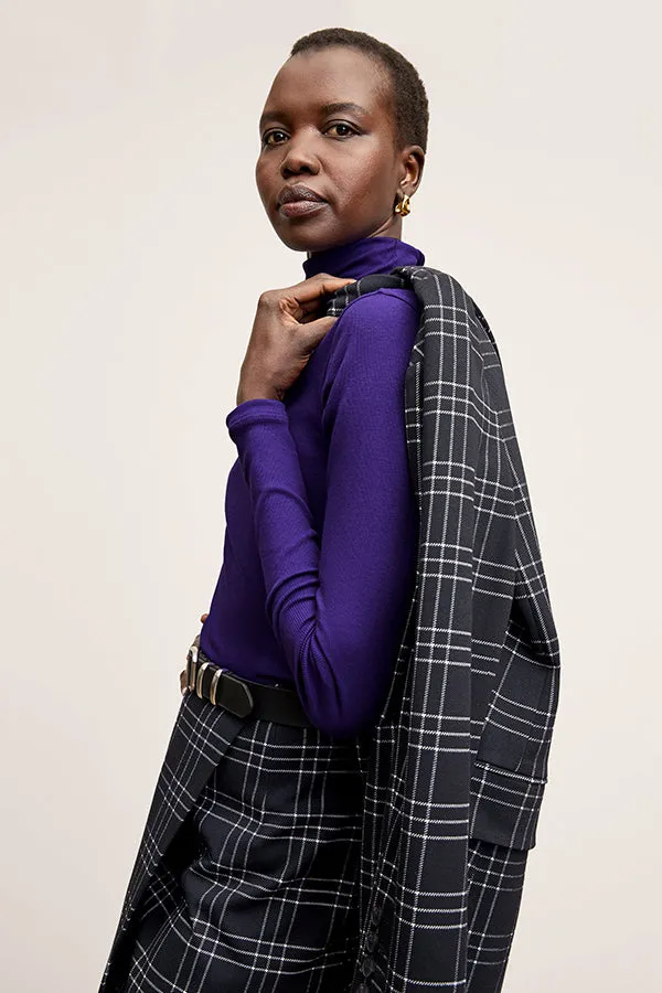 Axam Layering Turtleneck - Ribbed Pima Cotton :: Ube