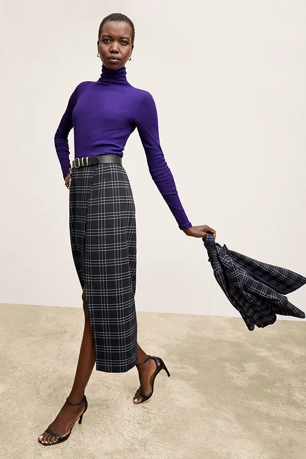Axam Layering Turtleneck - Ribbed Pima Cotton :: Ube