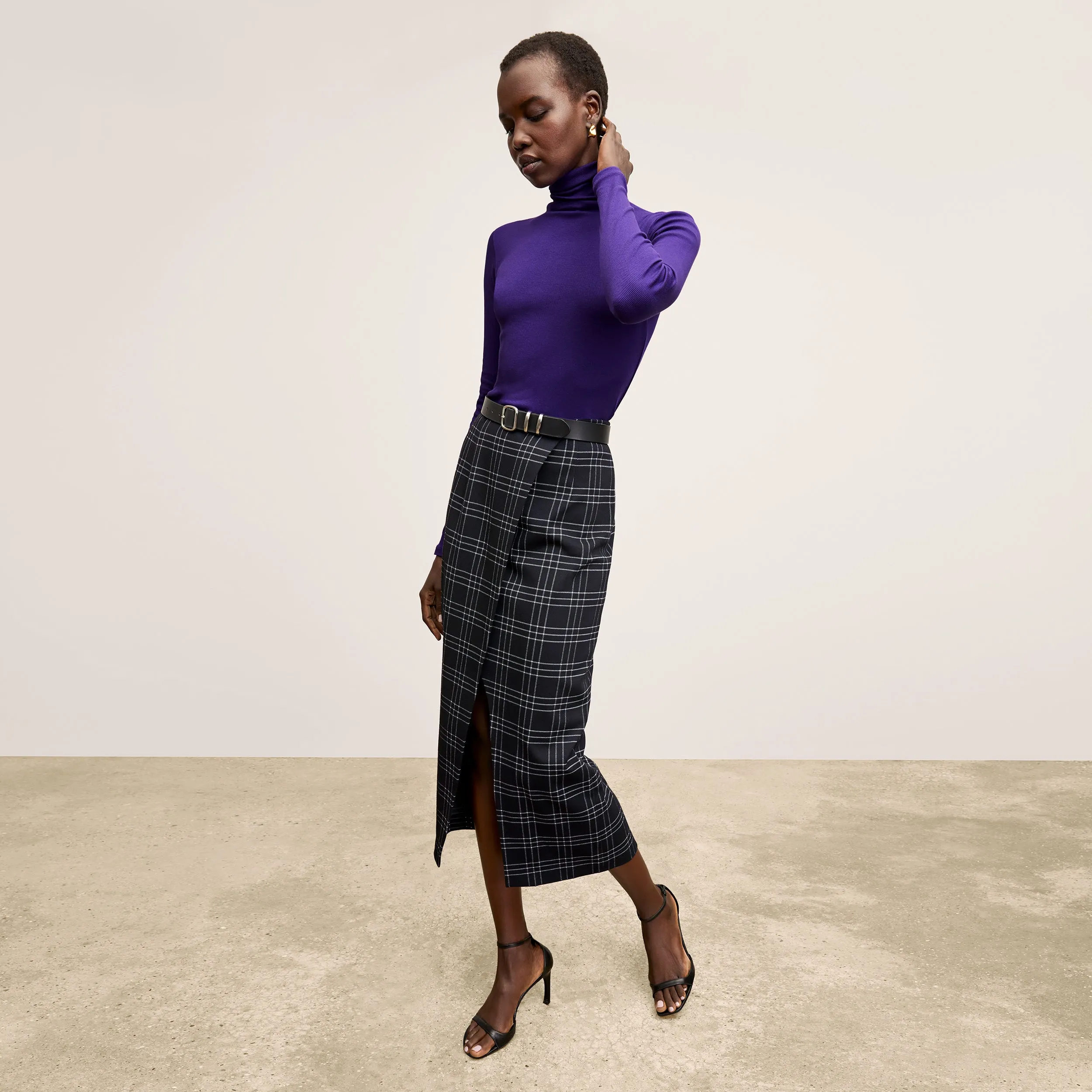 Axam Layering Turtleneck - Ribbed Pima Cotton :: Ube