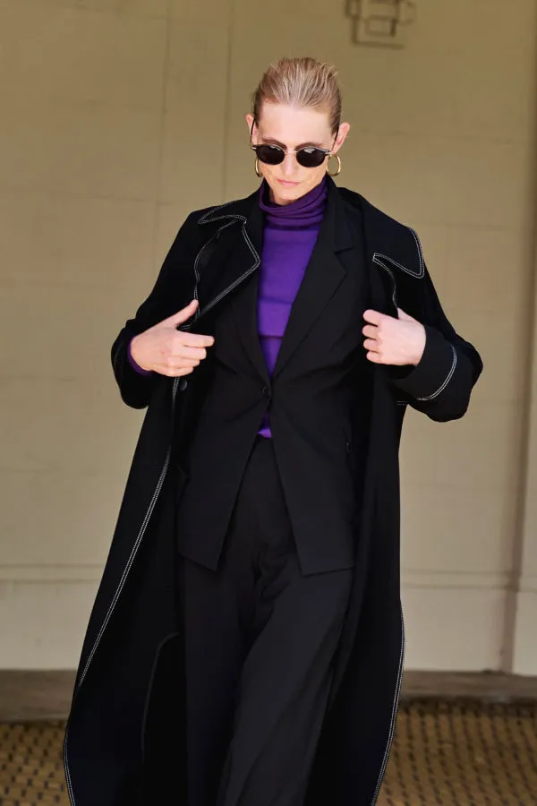 Axam Layering Turtleneck - Ribbed Pima Cotton :: Ube