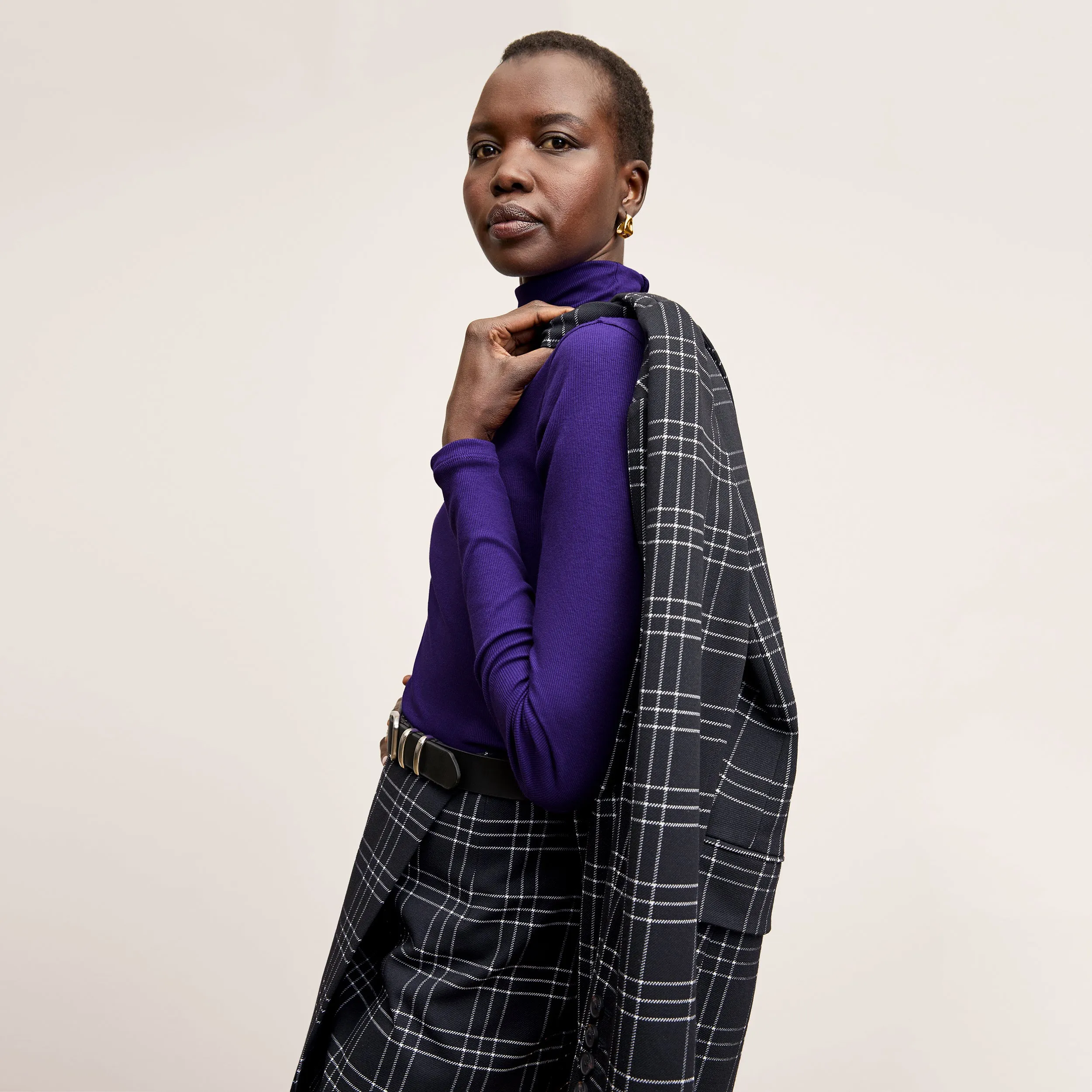Axam Layering Turtleneck - Ribbed Pima Cotton :: Ube