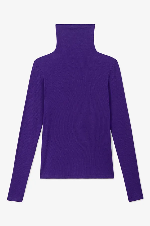 Axam Layering Turtleneck - Ribbed Pima Cotton :: Ube
