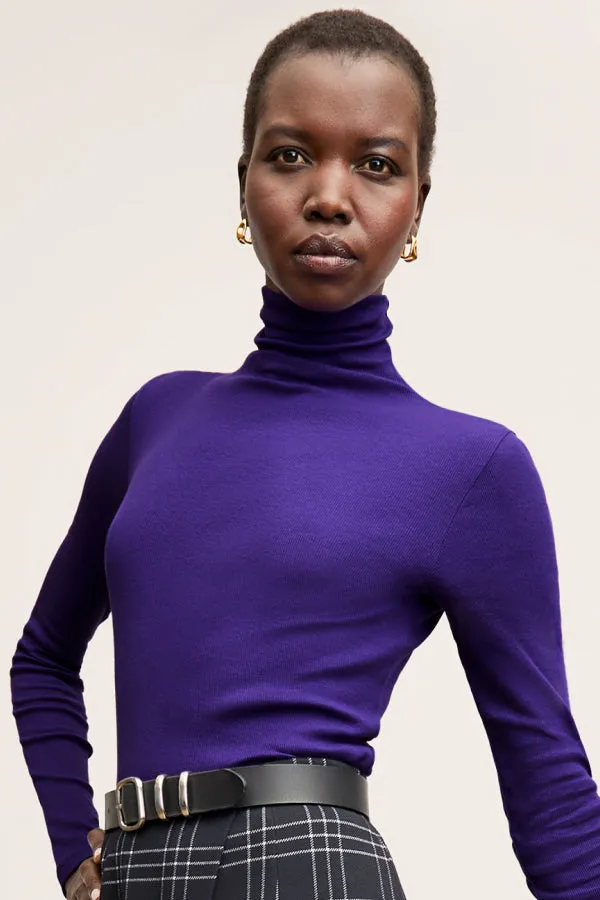 Axam Layering Turtleneck - Ribbed Pima Cotton :: Ube