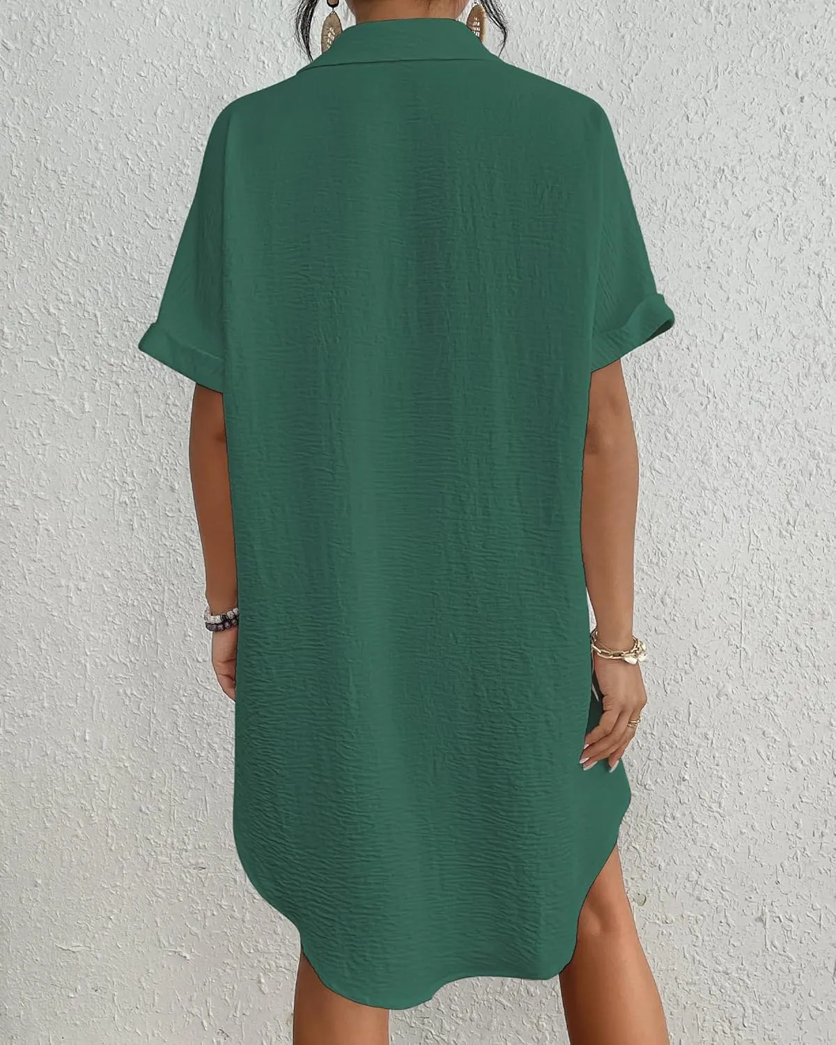 Bsubseach Women Swimsuit Coverup Shirt Dress Button Down Bathing Suit Cover Up Beachwear