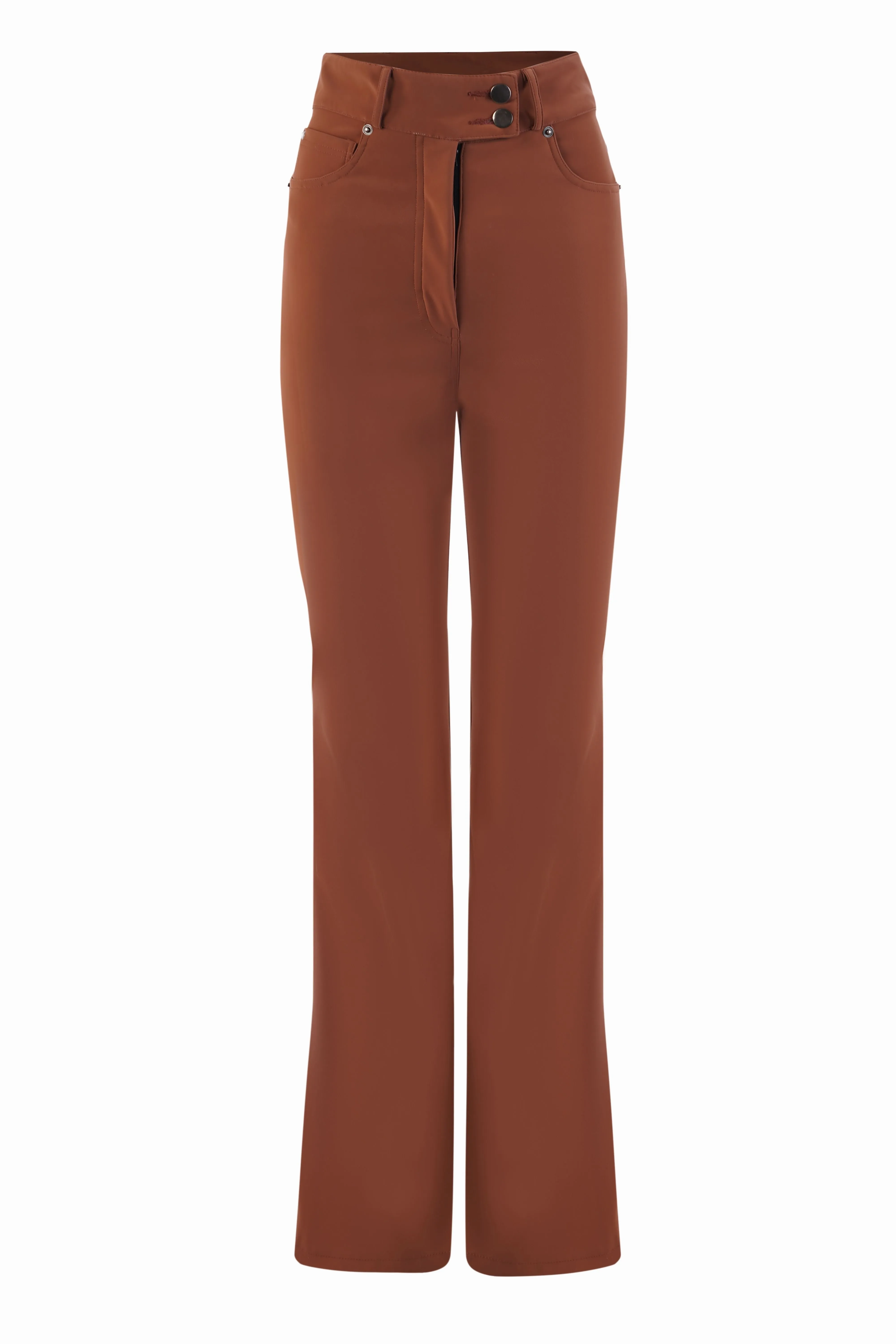 Camel Pleated Midi Skirt