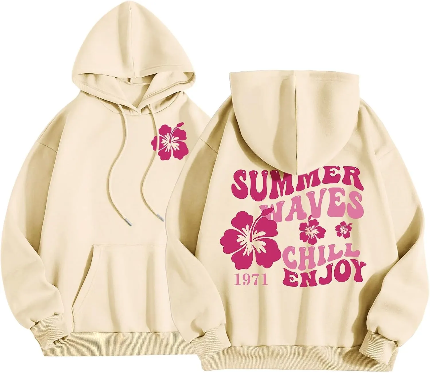 Cute 2 Piece Outfits for Women Teen Girls Preppy Puff 2024 Fall Fleece Pocket Drawstring Pullover Oversized Sweatpant