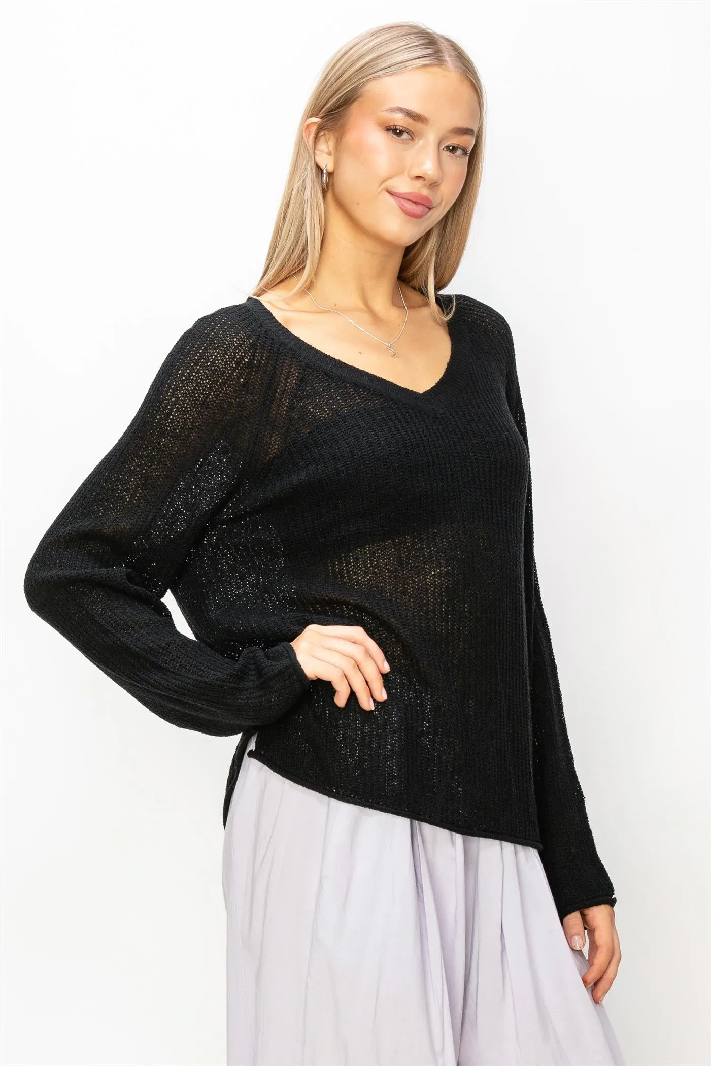 DZ24A852-Long Sleeve Oversized Sweater