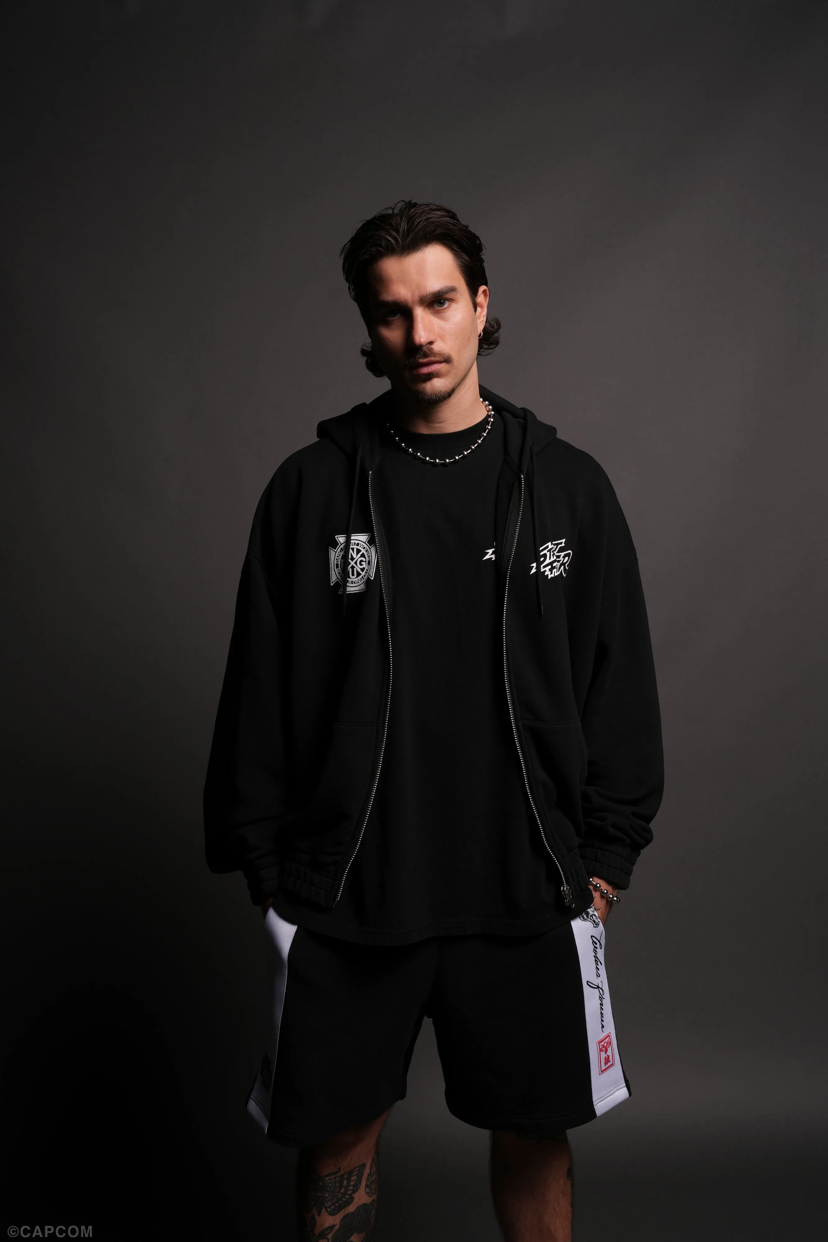 Final Boss "Chambers" Zip Hoodie in Black