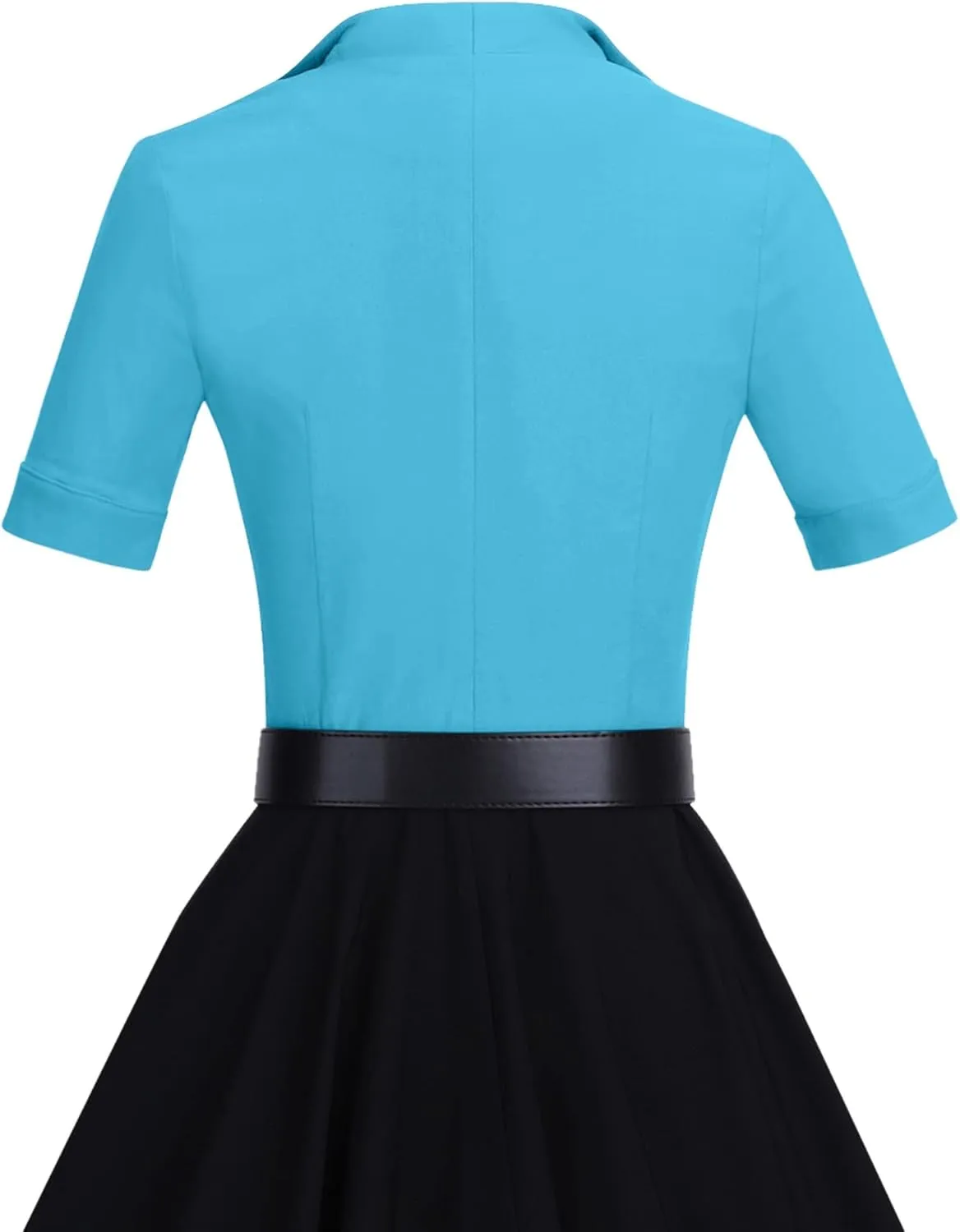GownTown 1950 Women Dress Midi Shirt Dress Cocktail Dress with Belt