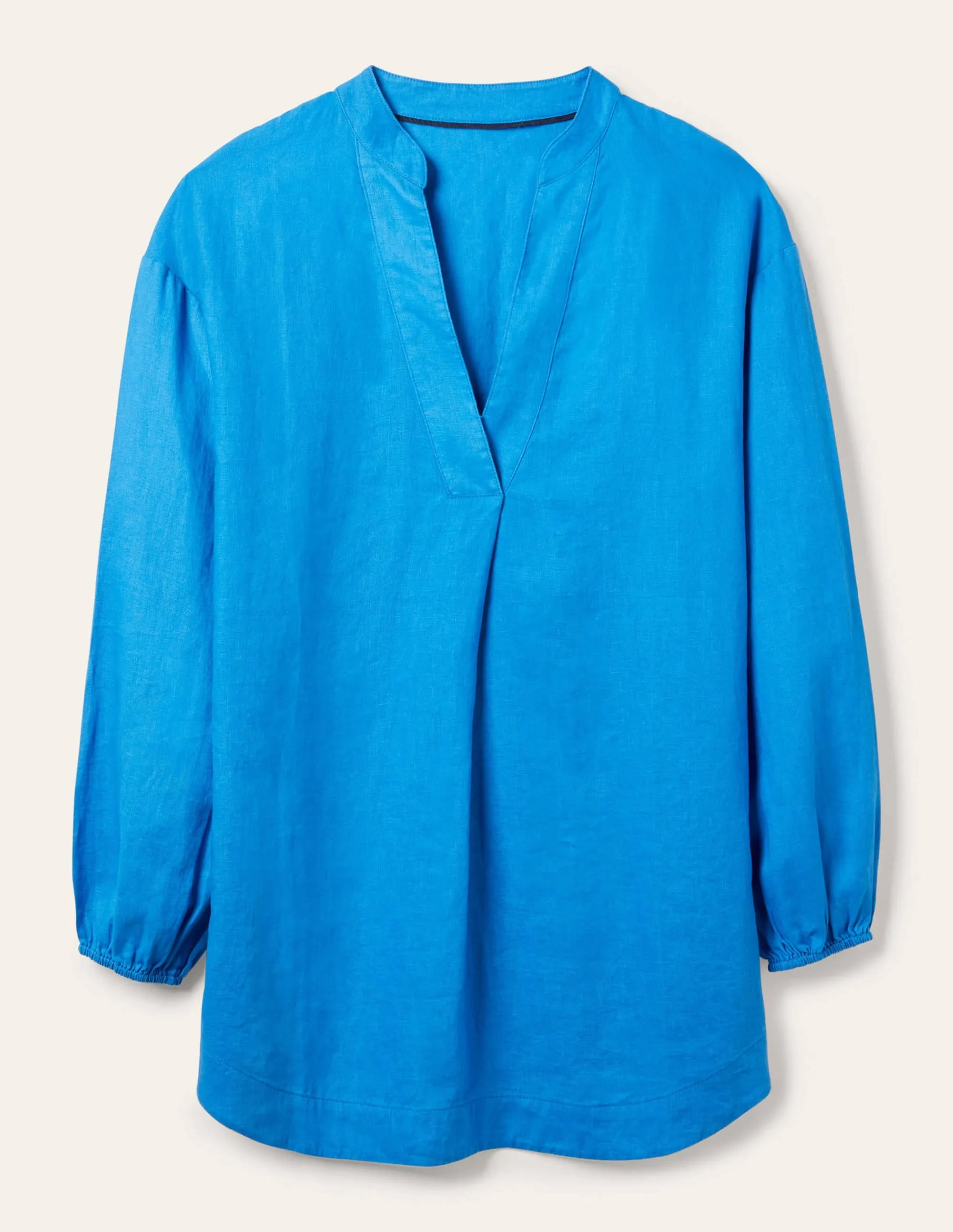 Hannah Linen Shirt-Moroccan Blue