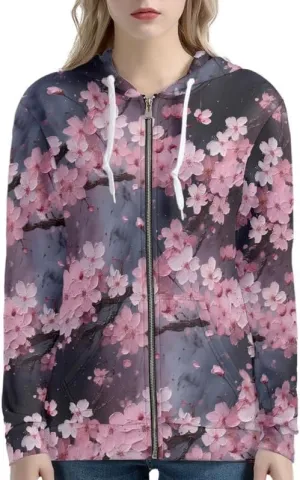 Irisjudy Sunflowers Women Hoodies for Running,Hiking,Jogging, Butterfly,Galaxy Stars Print Zip up Sport Coat with Pocket