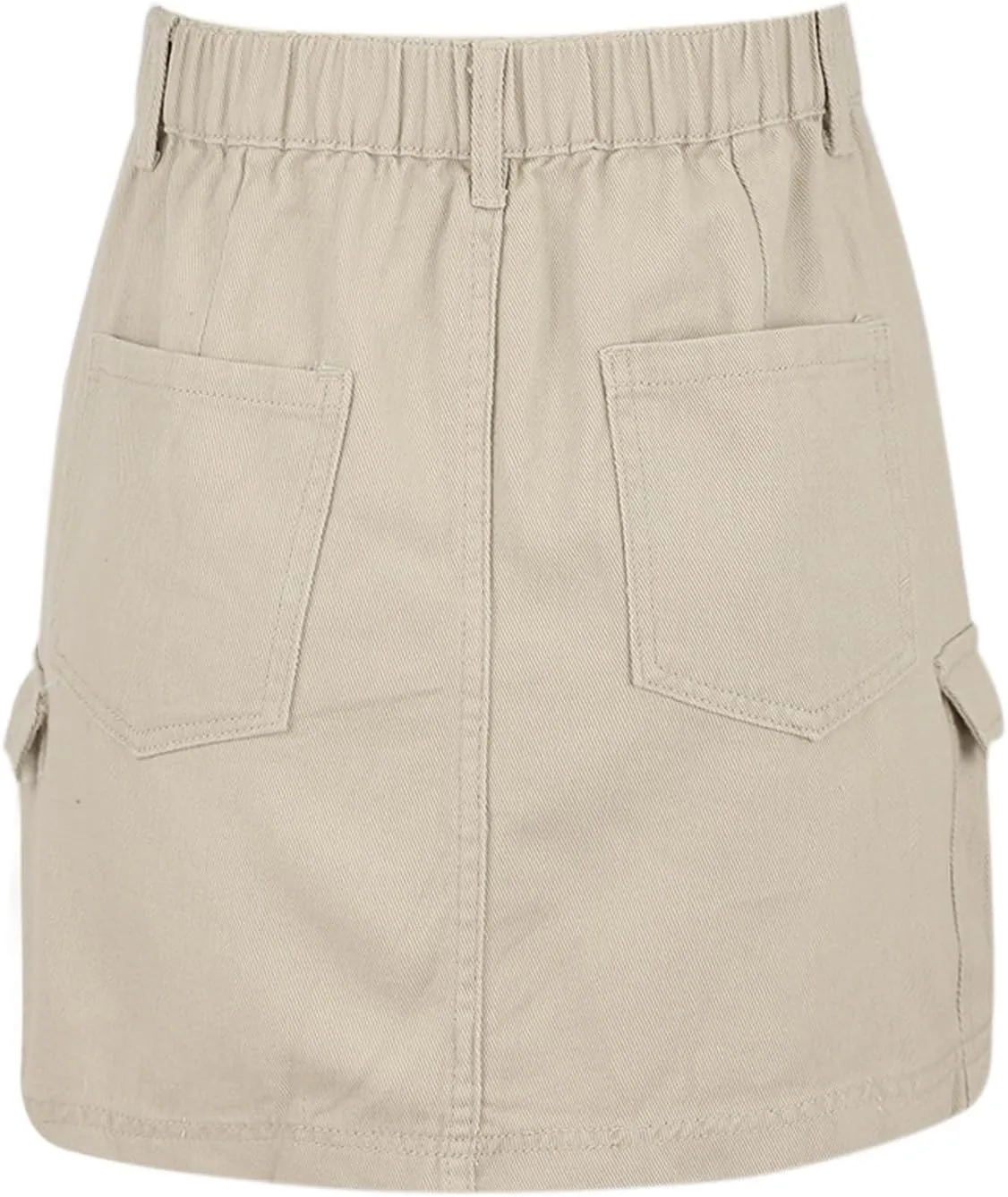 Jean Skirts for Women Denim High Waisted Trendy Stretchy Button Front Short Pencil Skirt with Patch Pockets
