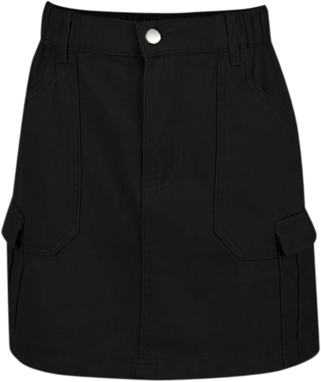 Jean Skirts for Women Denim High Waisted Trendy Stretchy Button Front Short Pencil Skirt with Patch Pockets