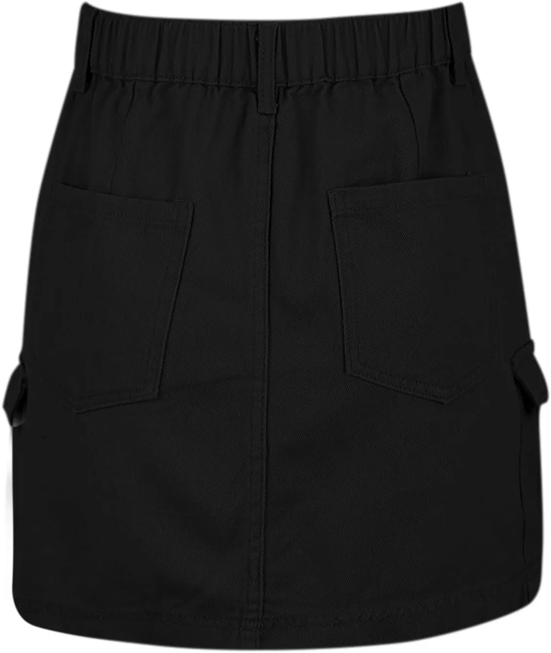 Jean Skirts for Women Denim High Waisted Trendy Stretchy Button Front Short Pencil Skirt with Patch Pockets