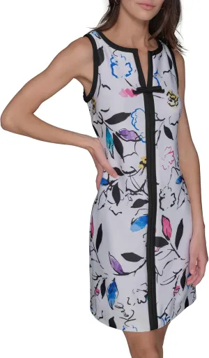 Karl Lagerfeld Paris Women's Sleeveless V-Neck Bow A-line Mini Dress