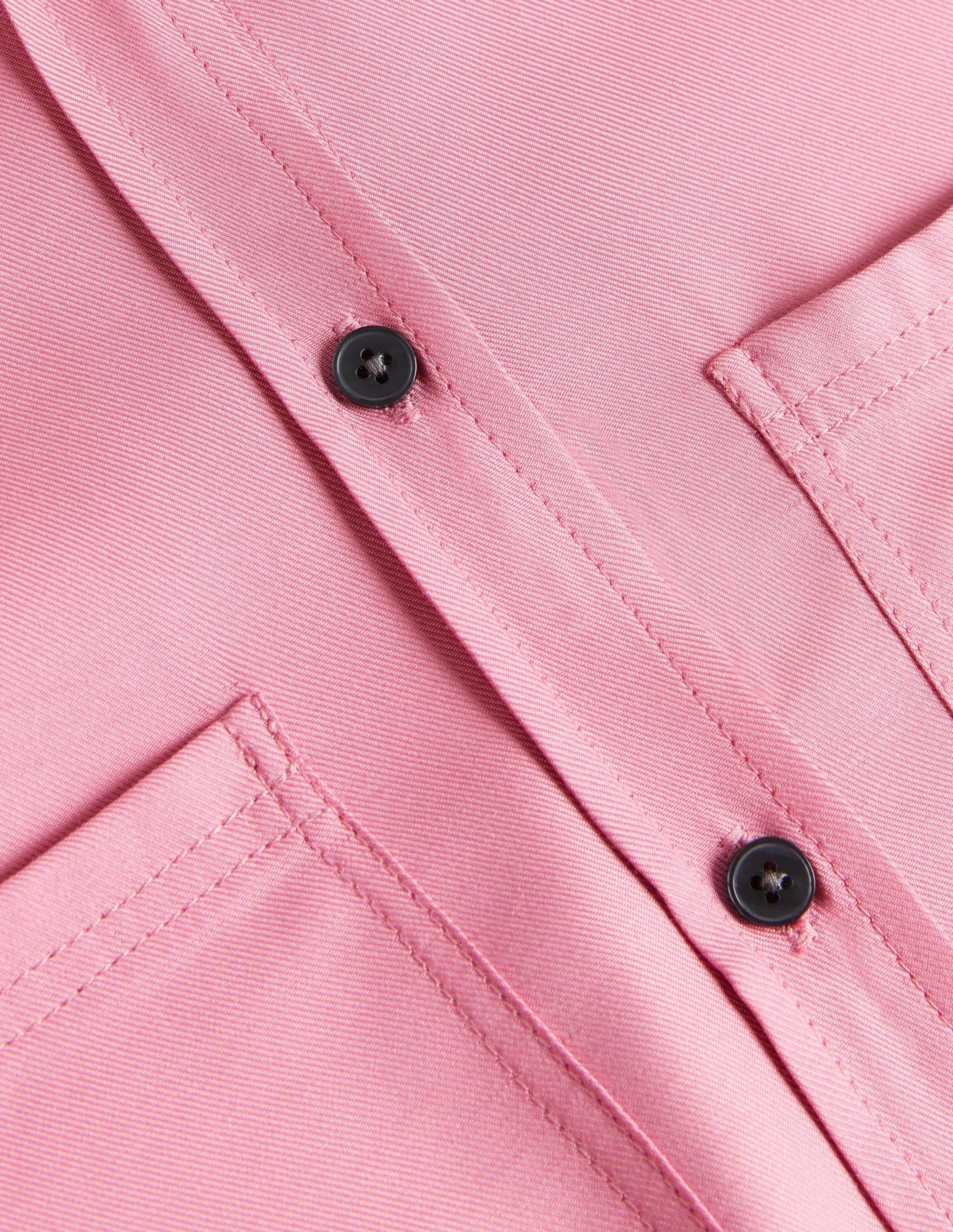 Longline Pocket Detail Shirt-Wild Rose