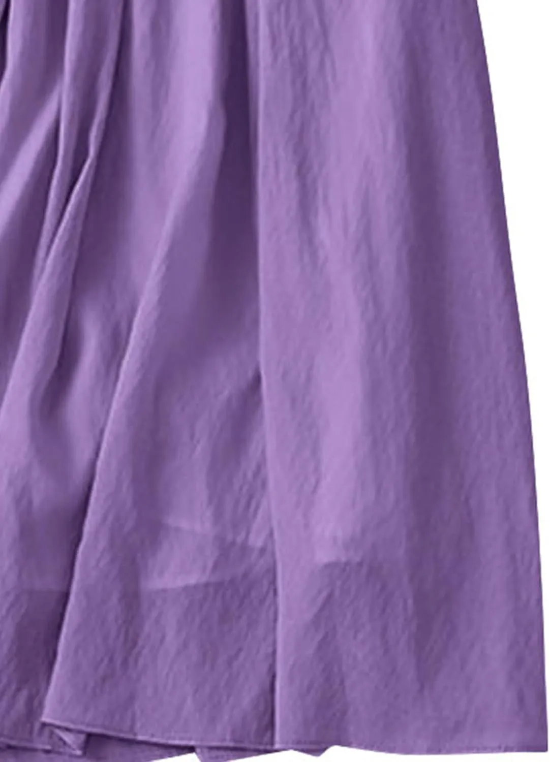 Maxi Skirts for Women Summer Linen High Waist Cotton Retro Double Layered Elastic Solid Flowy Casual Vacation Outfits