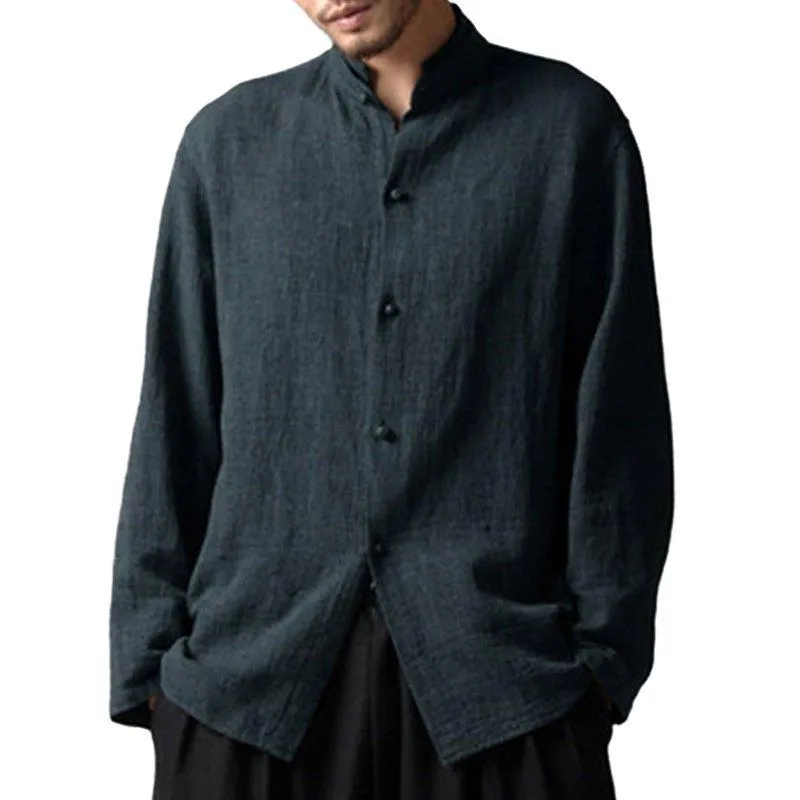 Men's Casual Collar Loose Cotton Shirts