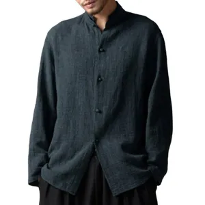 Men's Casual Collar Loose Cotton Shirts