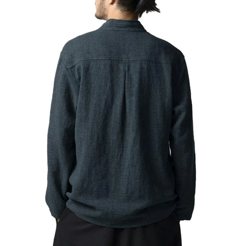 Men's Casual Collar Loose Cotton Shirts