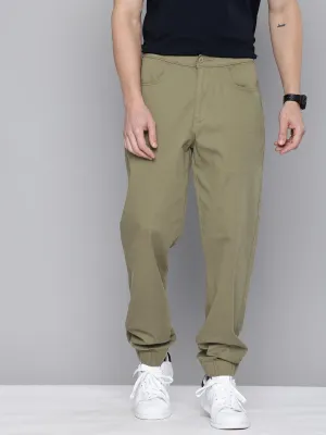 Men's Relaxed Fit Olive Green Jogger Cargos