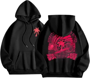 MOLERFO Women Y2k Graphic Hoodies Preppy Hoodie Oversized Sweatshirts Pullover Sweater Hooded