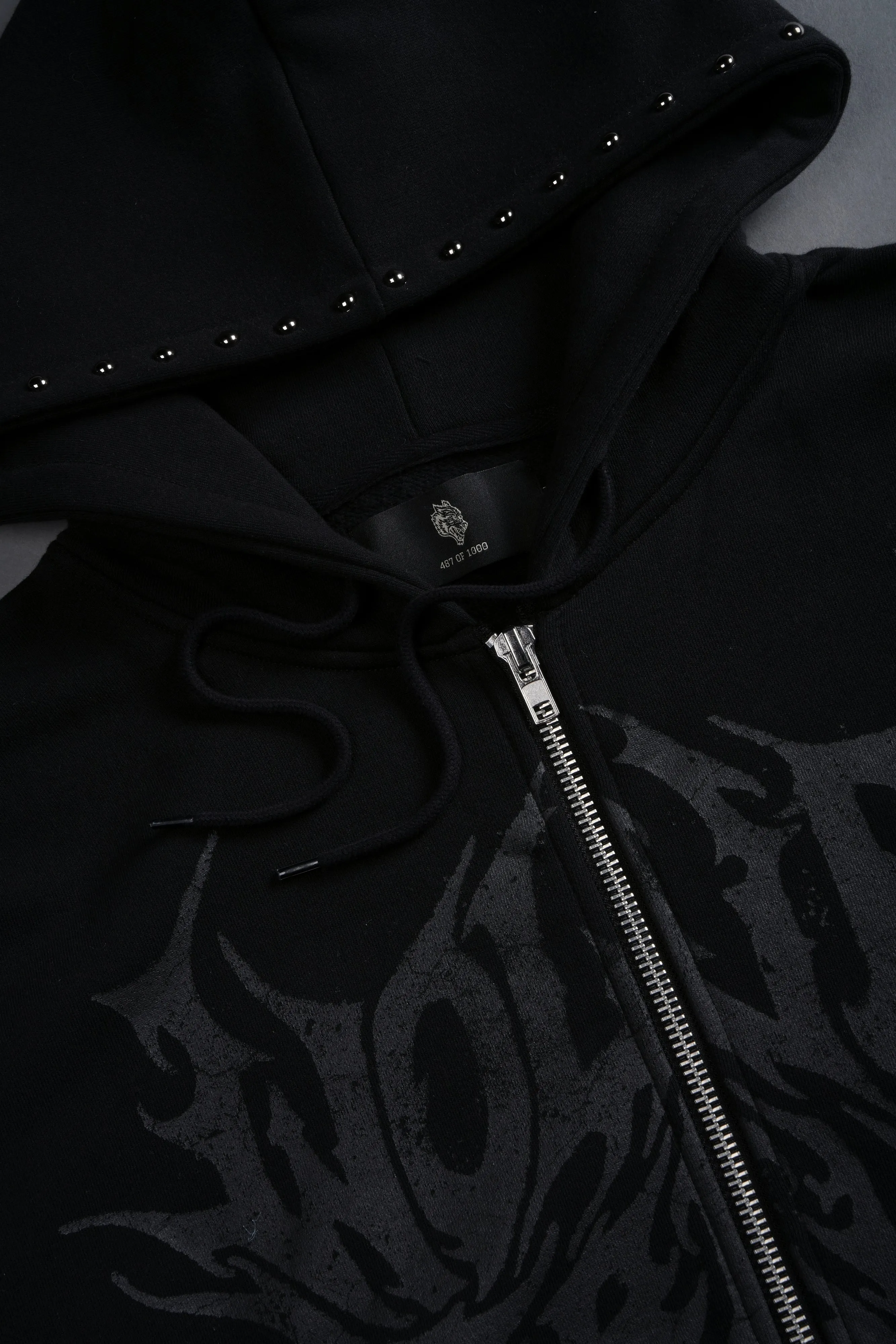 Mourning Star "Chambers" Zip Hoodie in Black