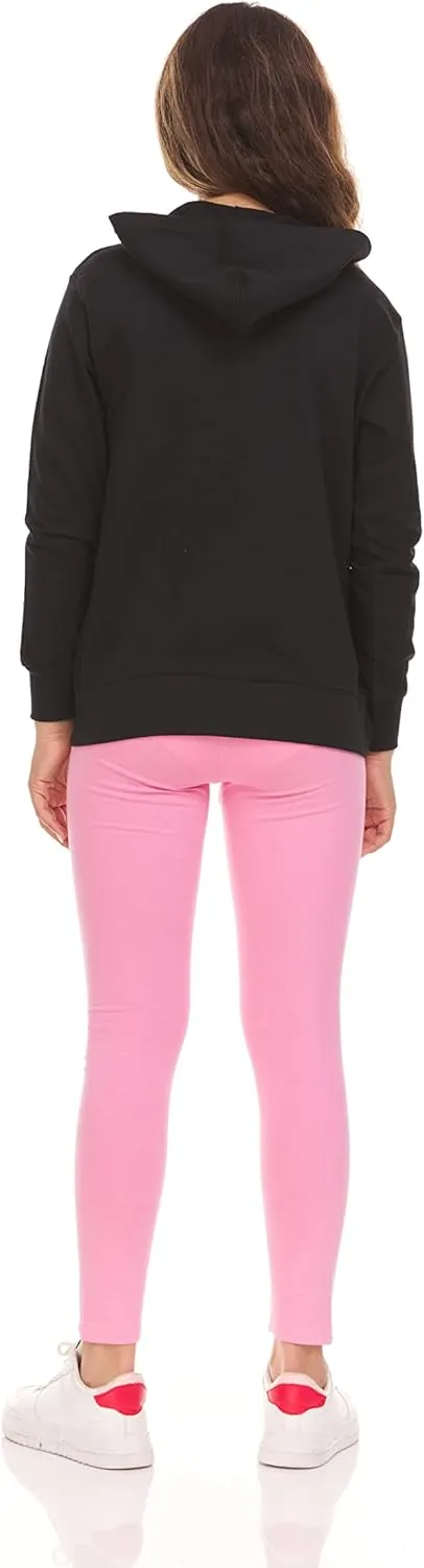 Pink Angel Little & Big Girls Zip Up Hoodie, Kids Full Zipper Hooded Fashion Sweatshirt