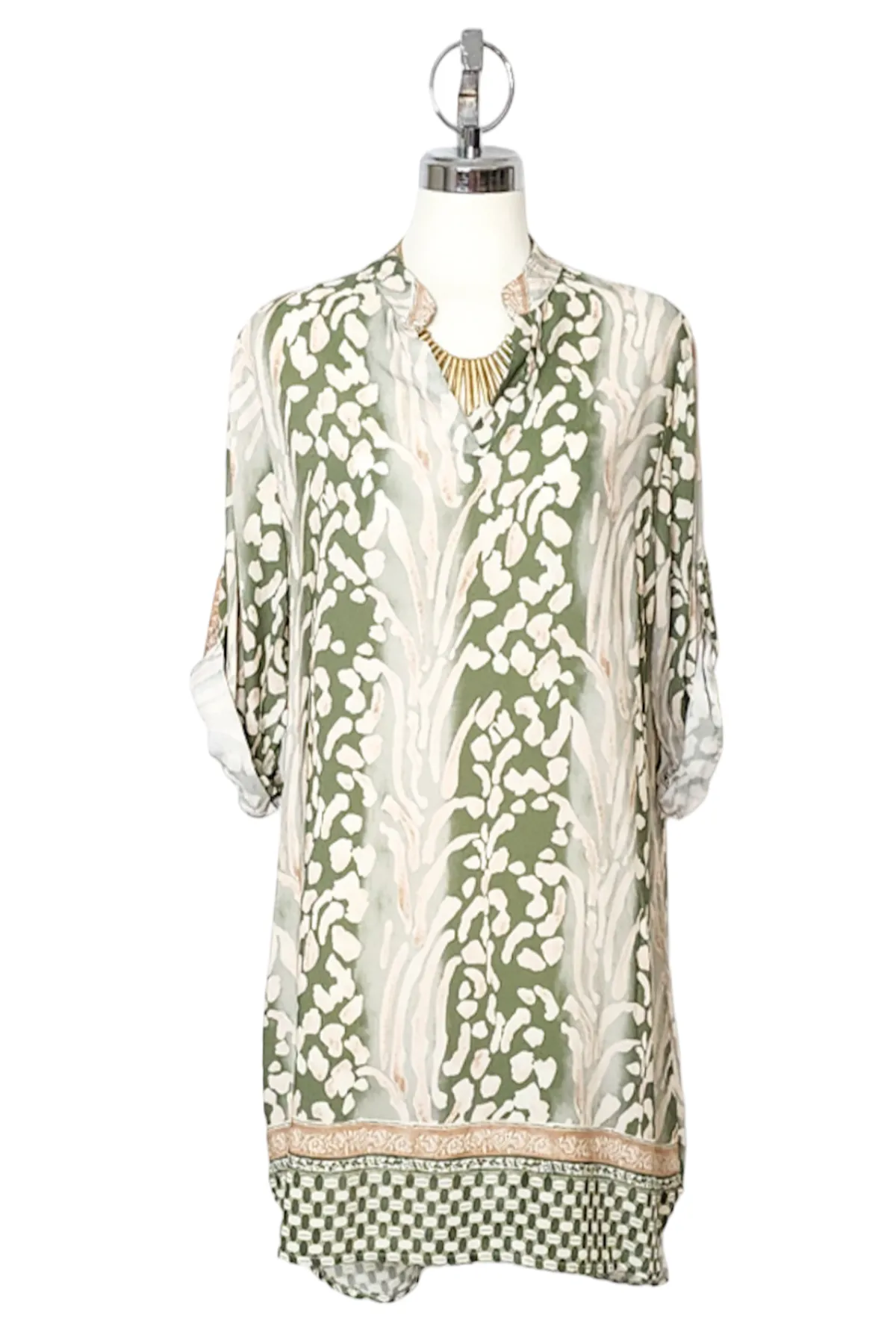Printed shirt tunic