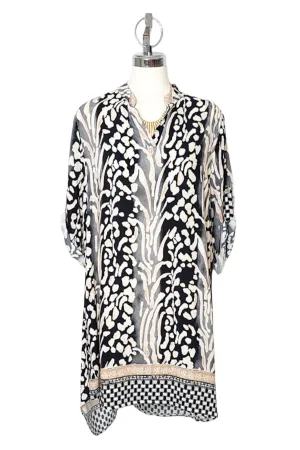 Printed shirt tunic