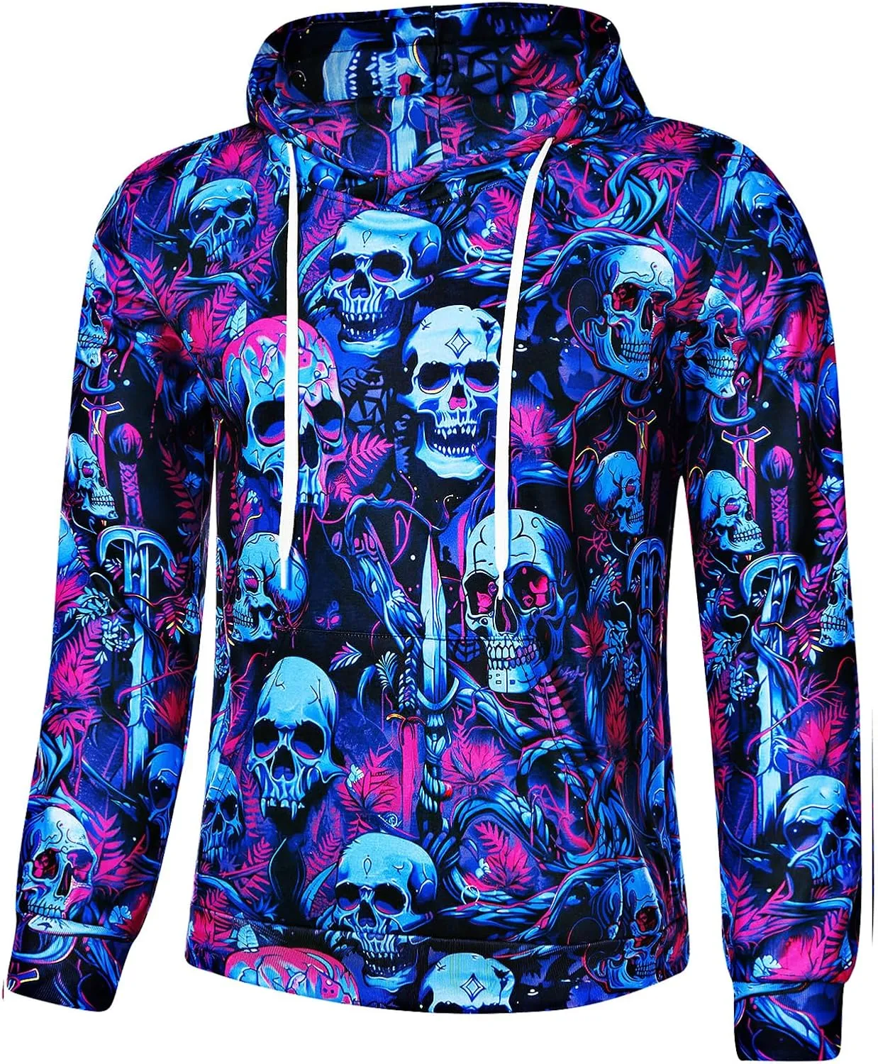 RAISEVERN Hoodies for Men Women 3D Graphic Fleece Sweatshirts Pullover Novelty Cool Funny Hoody Hooded With Pockets