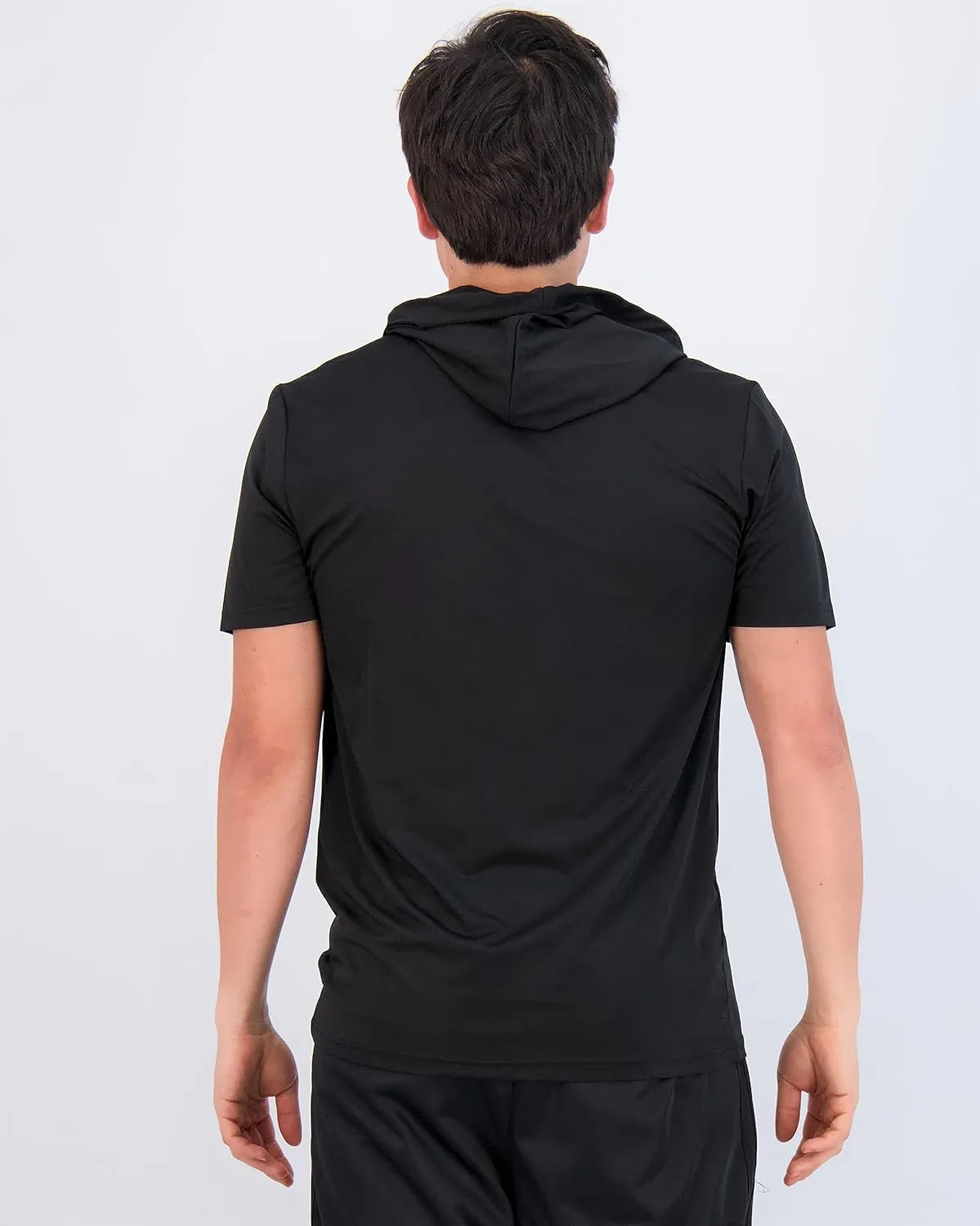 Real Essentials 3 Pack: Men's Dry Fit Short Sleeve Active Athletic Hoodie Pullover Sweatshirt (Available in Big & Tall)