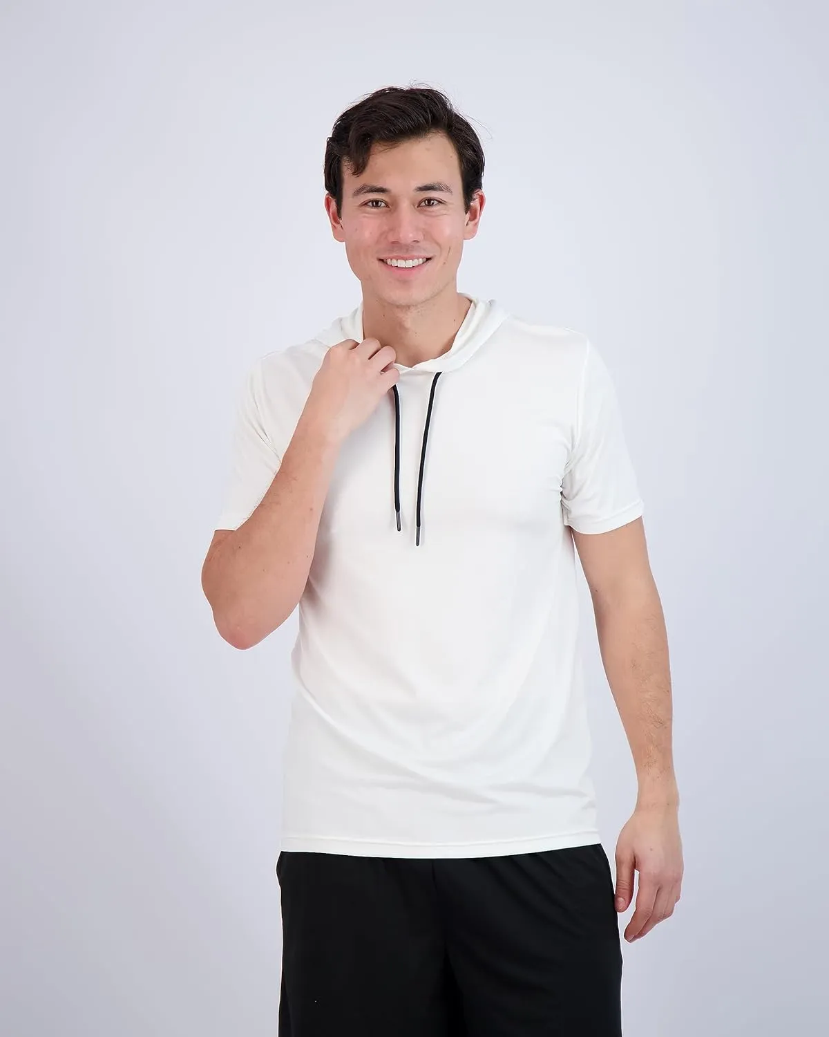 Real Essentials 3 Pack: Men's Dry Fit Short Sleeve Active Athletic Hoodie Pullover Sweatshirt (Available in Big & Tall)