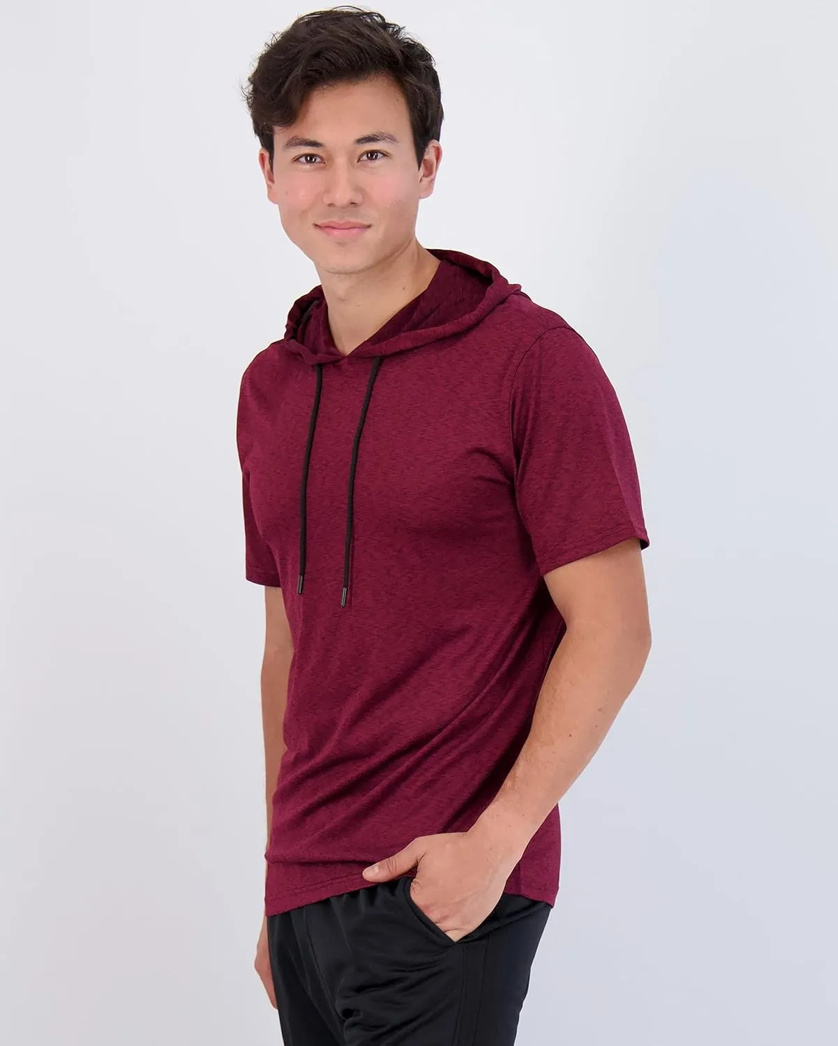 Real Essentials 3 Pack: Men's Dry Fit Short Sleeve Active Athletic Hoodie Pullover Sweatshirt (Available in Big & Tall)