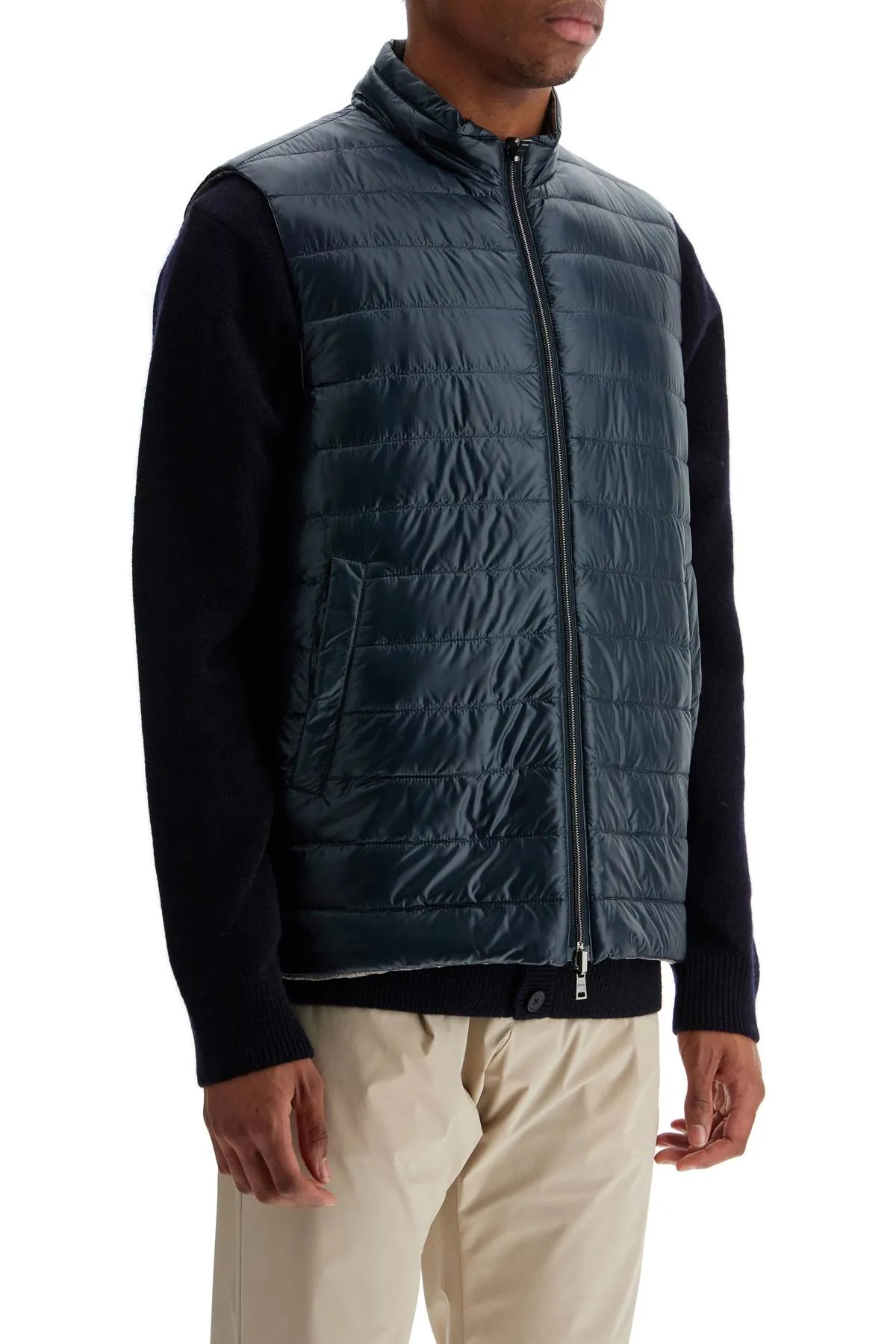 reversible black polyamide gilet PI001008U 12017Z 9296