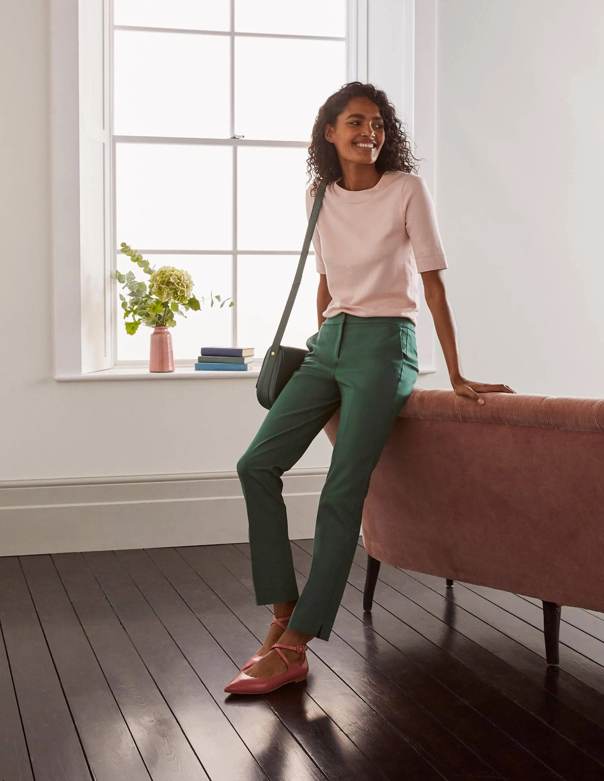 Richmond 7/8 Trouser-Palm Leaf