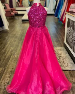 Romper Jumpsuits Pageant Gowns Halter Kids Party Prom Ball Gowns Formal Dresses