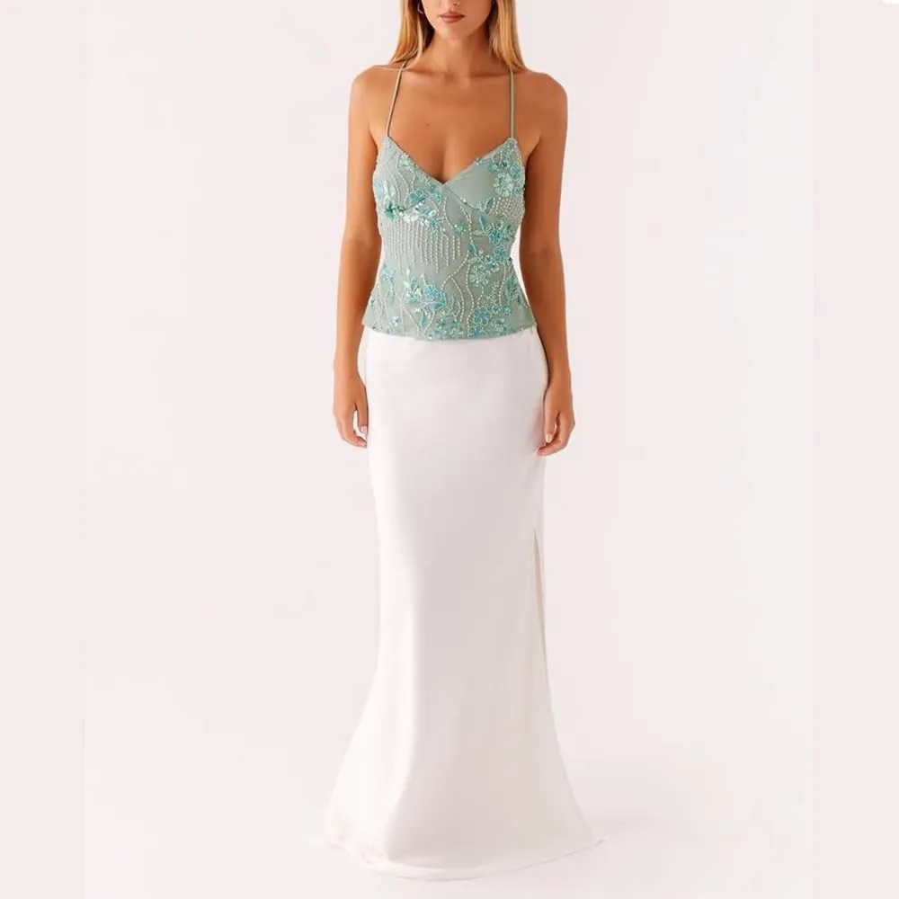 Sequin Beaded Y2k Summer Cami Top for Women, Sexy Sparkle V Neck Open Back Criss Cross Straps Rhinestone Camisole Tank Shirt