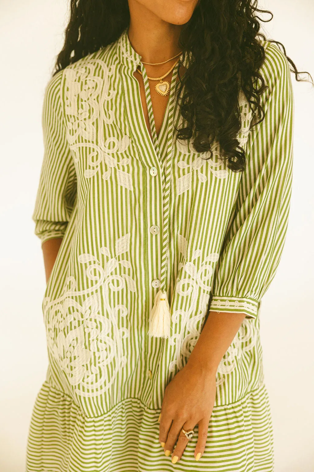 Short Sleeve Striped Dress
