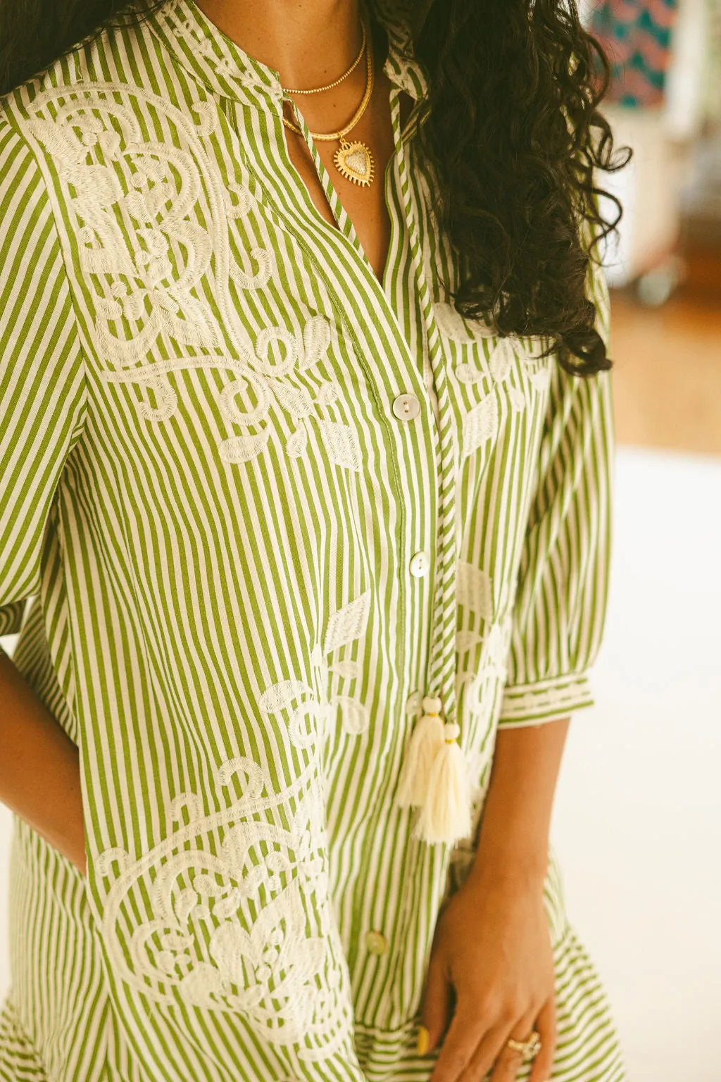 Short Sleeve Striped Dress