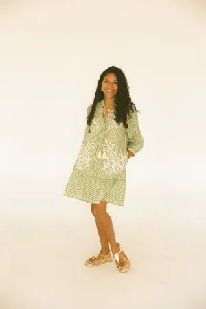 Short Sleeve Striped Dress