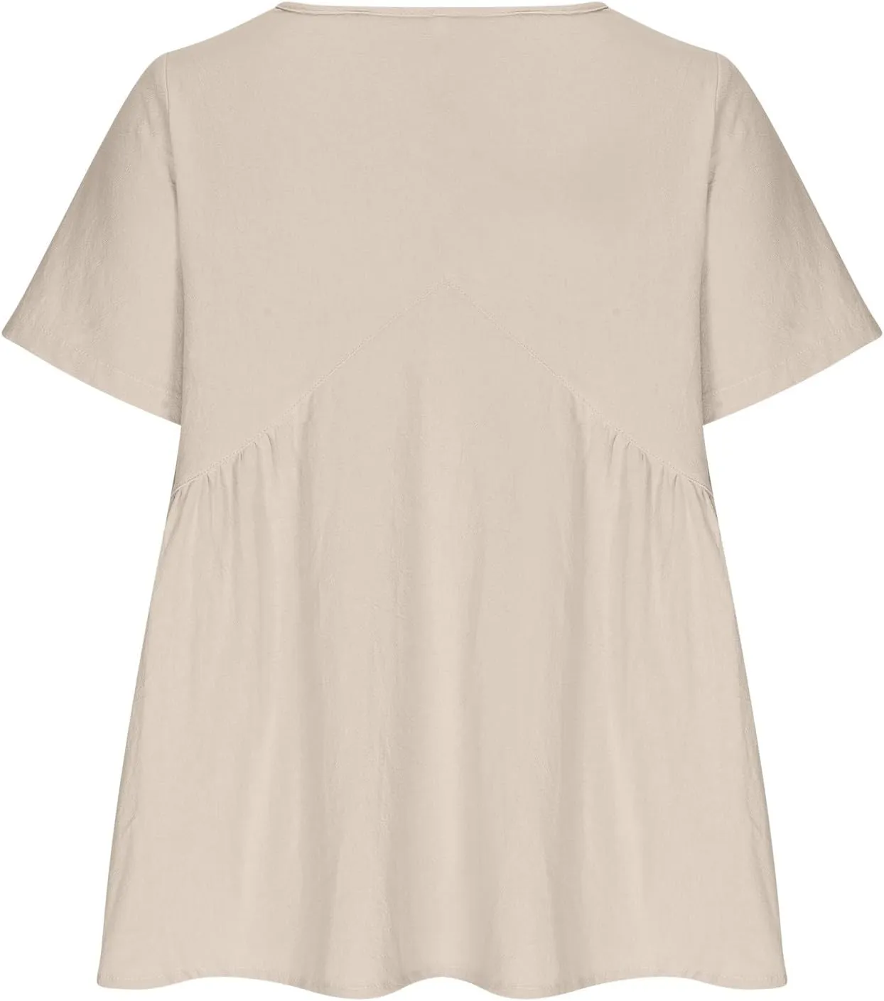 Solid Color Short Summer Sleeves Mini Dress Casual Loose V Neck Pleated Ruffle Flutter Swing Vacation Sundress