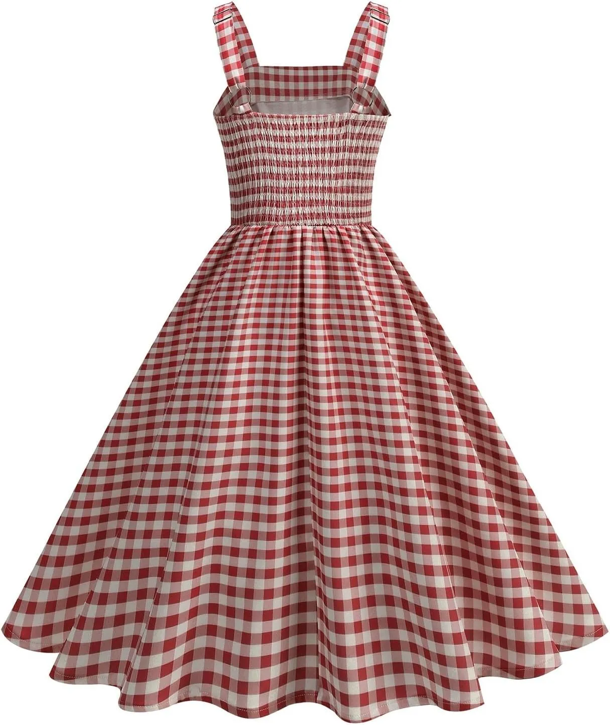 Summer Plaid Mini Dress Women Casual Spaghetti Strap Sleeveless A Line Beach Sundress Cute Y2K Clothes