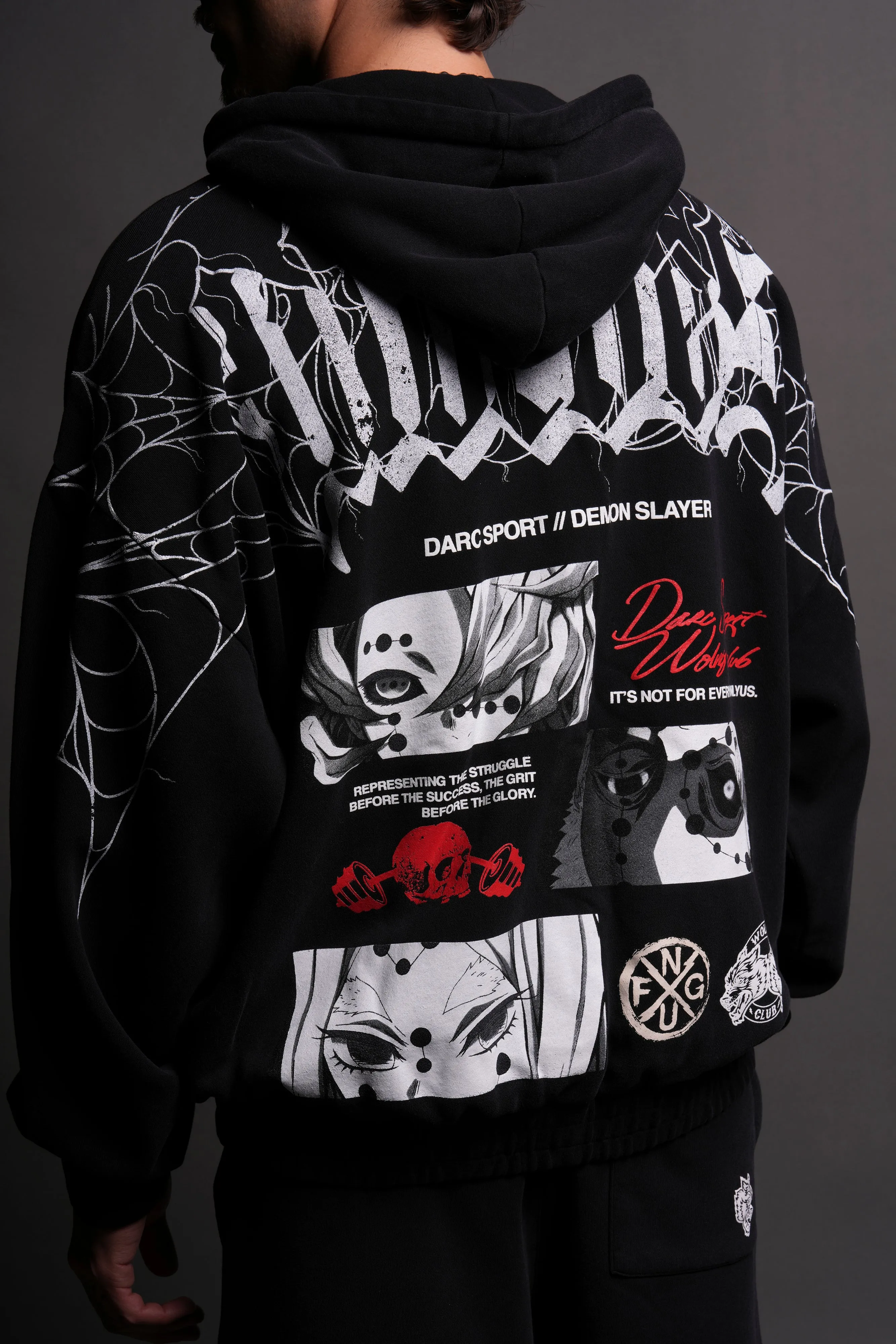 The Spider Family "Chambers" Zip Hoodie in Black