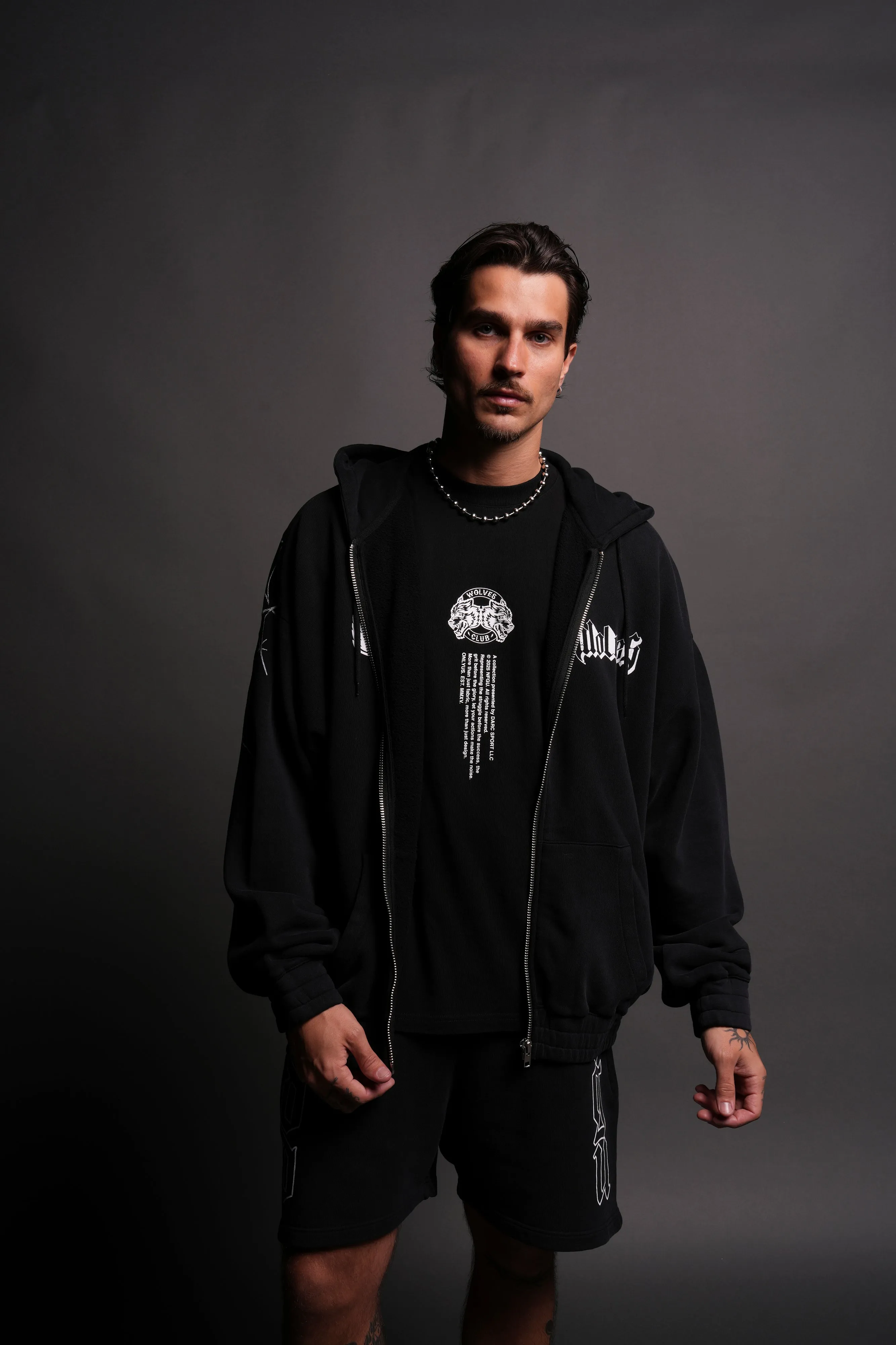 The Spider Family "Chambers" Zip Hoodie in Black