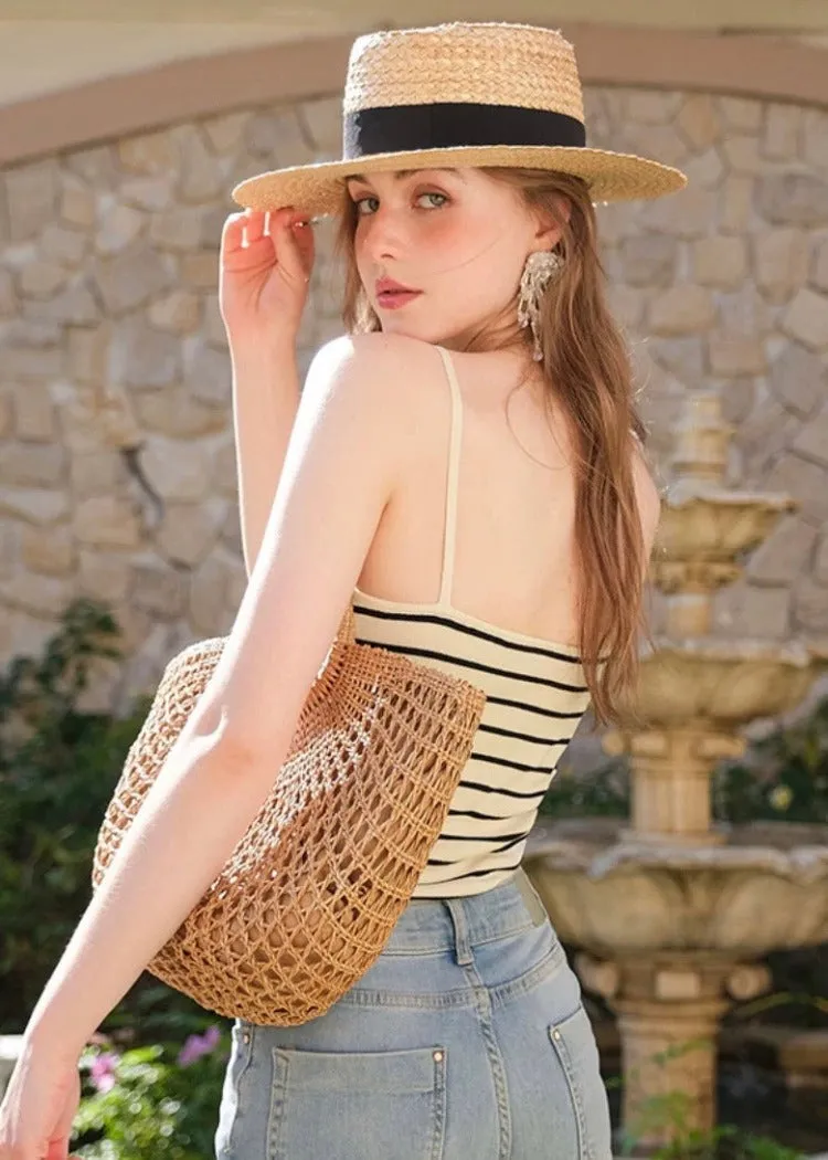 Thin Strap Striped Knit