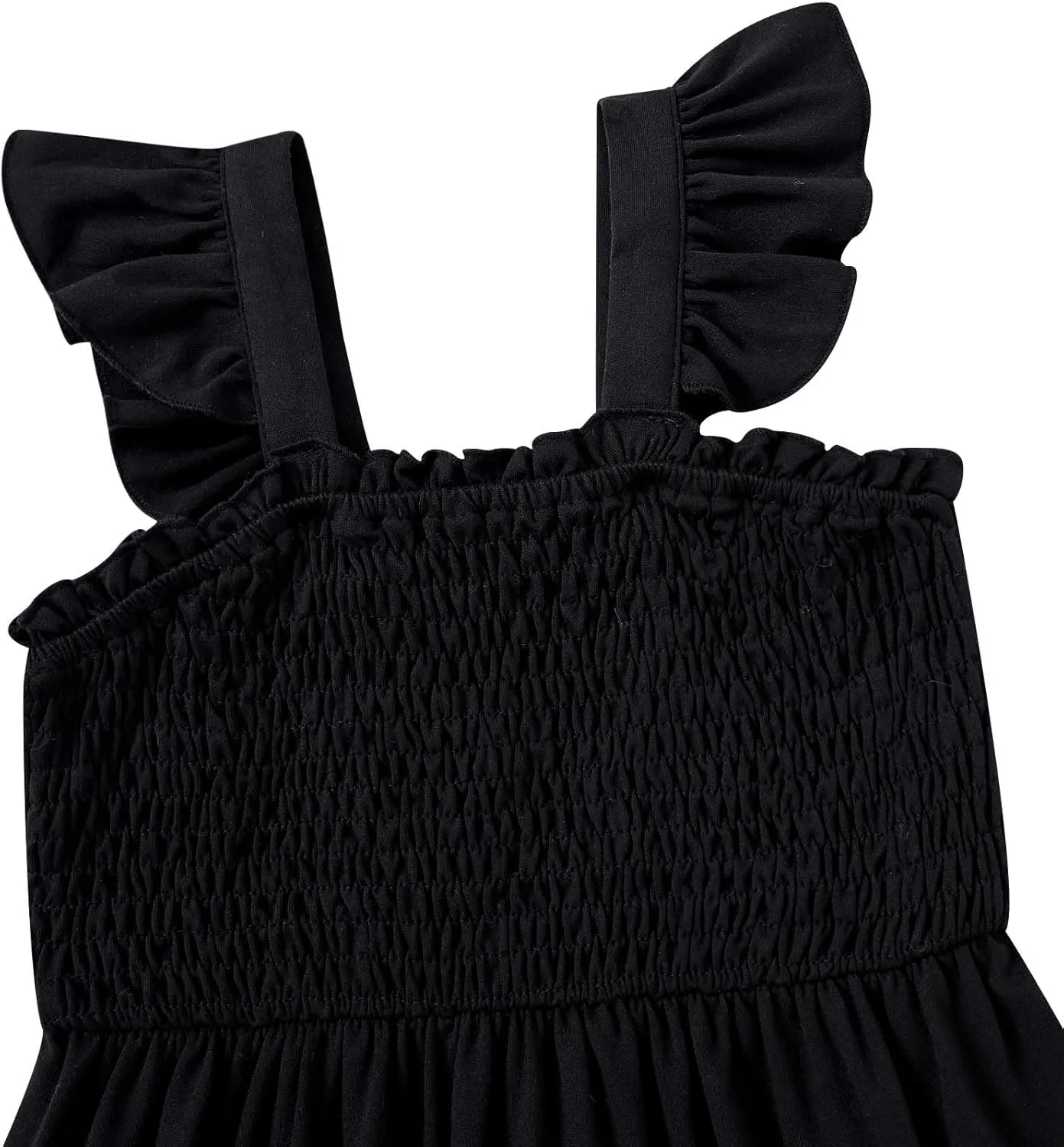 Vieille Toddler Girls Rainbow Dress Summer Ruffle Sleeveless Kids Princess Casual Dress 2-6 Years