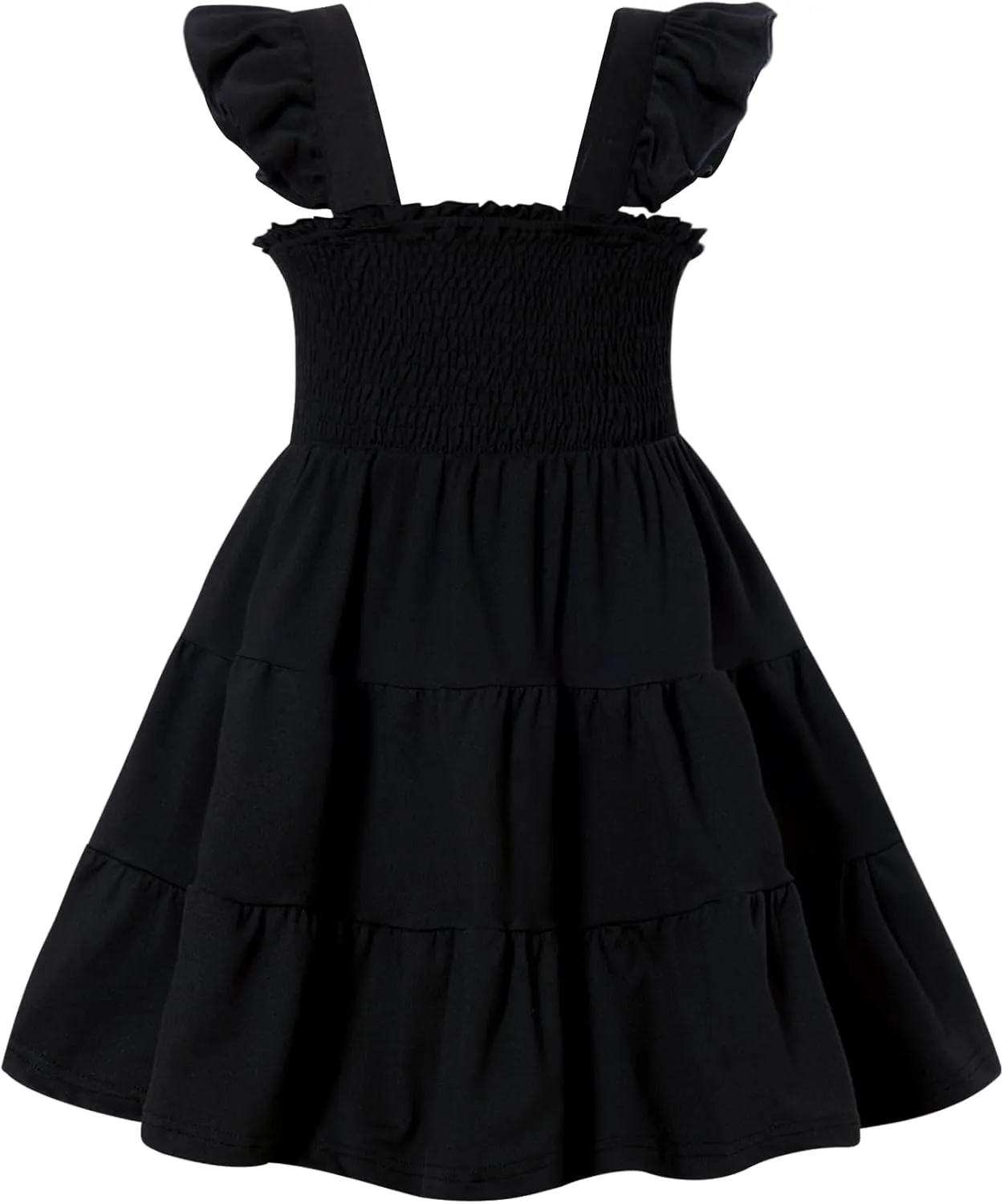 Vieille Toddler Girls Rainbow Dress Summer Ruffle Sleeveless Kids Princess Casual Dress 2-6 Years