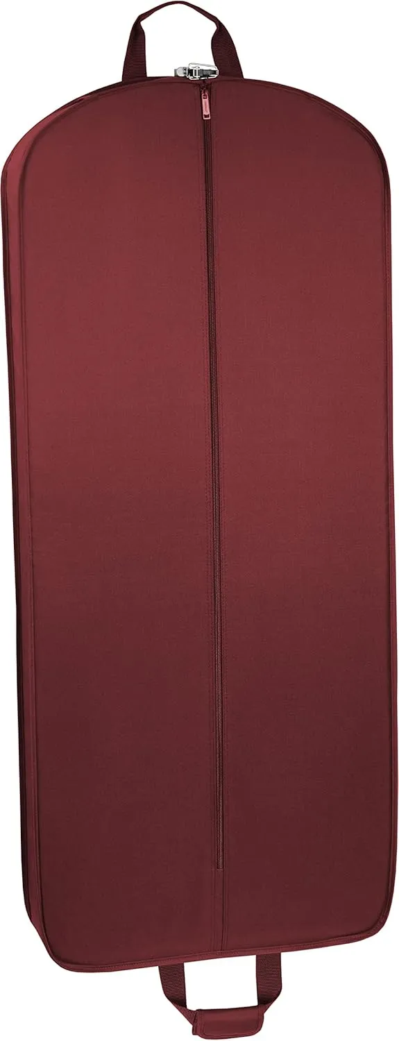 WallyBags Deluxe Travel Garment Bag with Two Pockets, Merlot, 52-inch